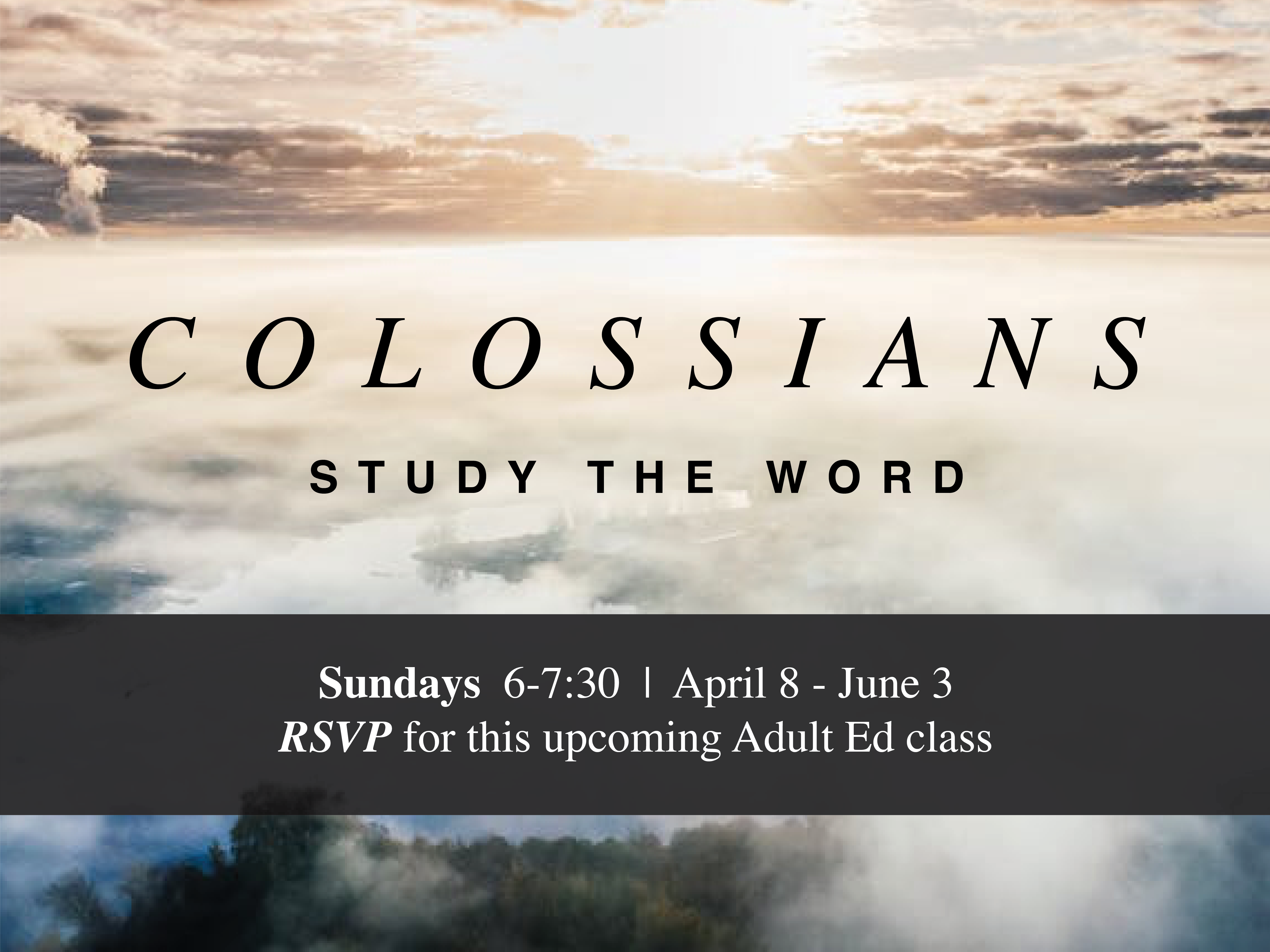 Slide - Colossians Class Slide - Colossians Class