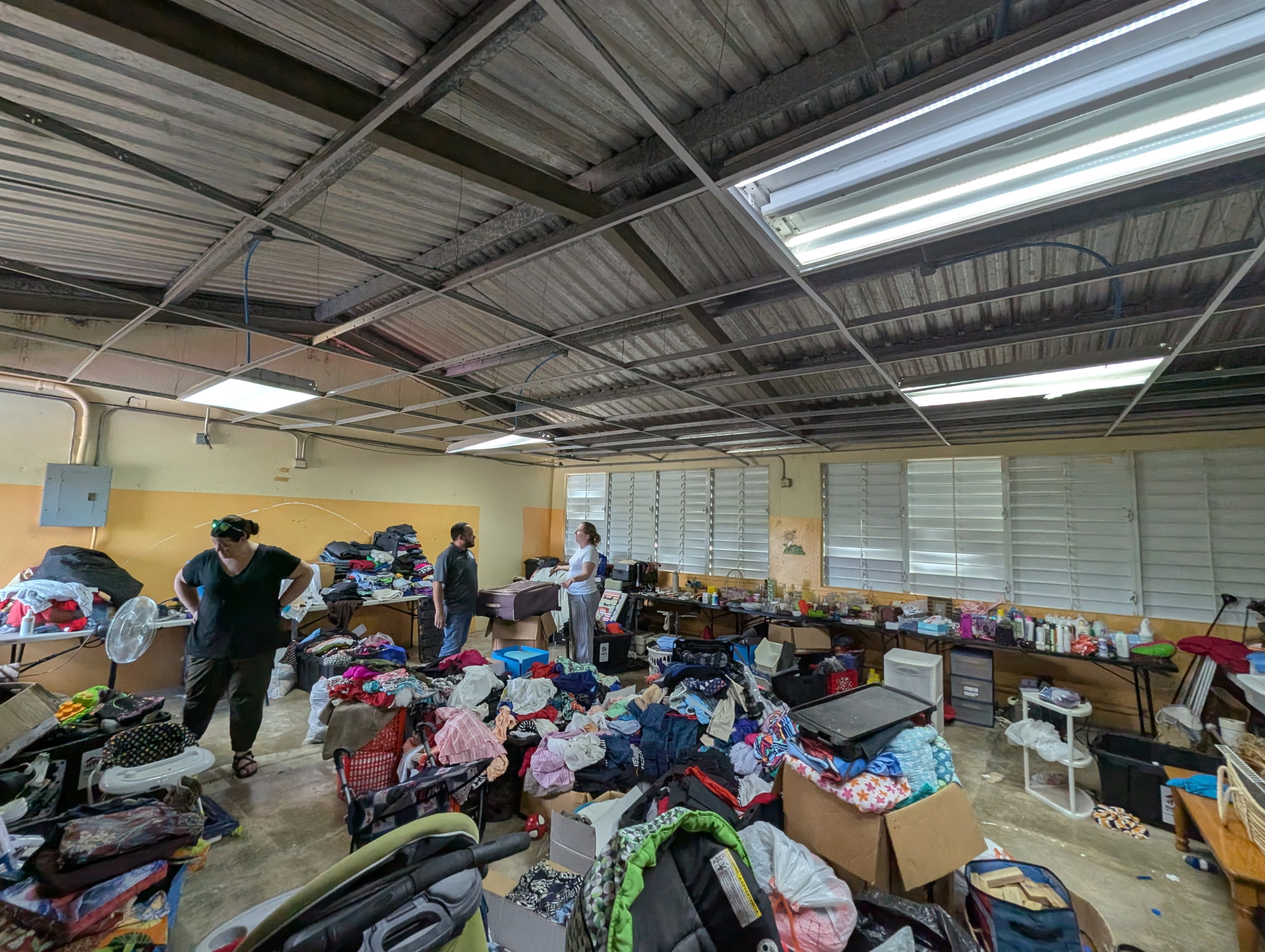 7386454427758705828 The "before" photo of the large room remodel - the end goal was to have 4 separate rooms to be used as temporary housing.