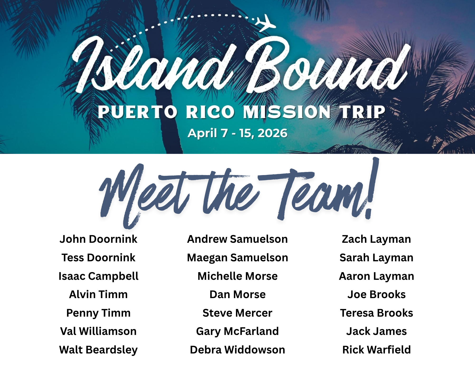 Puerto Rico Missions Trip 2025